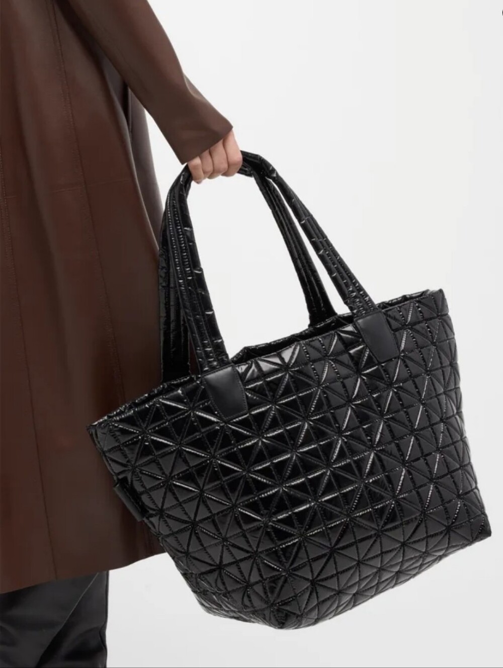 Vee Collective Quilted Tote Bag Black Women’s Handbag